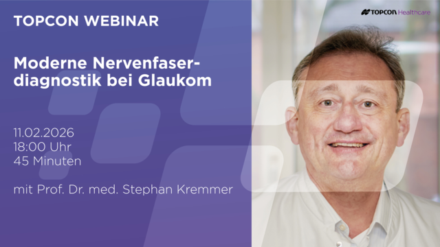 Webinar „Moderne Nervenfaserdiagnostik bei Glaukom” mit Prof. Dr. med. Stephan Kremmer